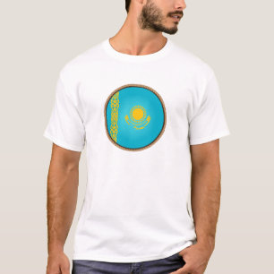 Cool Kazakhstan Flag Seal T-Shirt