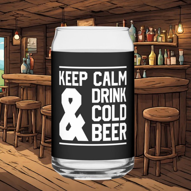 Cool keep calm drink cold beer word art can glass (Creator Uploaded)