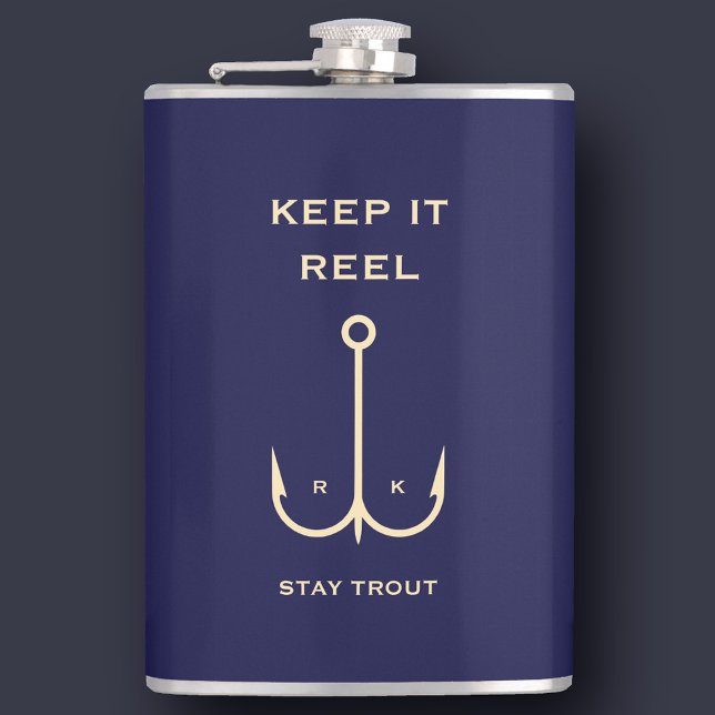 COOL KEEP IT REEL FISHING FATHER'S DAY NAVY BLUE HIP FLASK (COOL KEEP IT REEL FISHING FATHER'S DAY NAVY BLUE FLASK
)