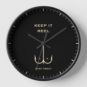 Cool Keep it Reel Fishing Funny Father's Day Clock