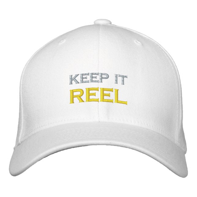 COOL KEEP IT REEL STAY TROUT FISHING FATHER'S DAY  EMBROIDERED HAT (Front)