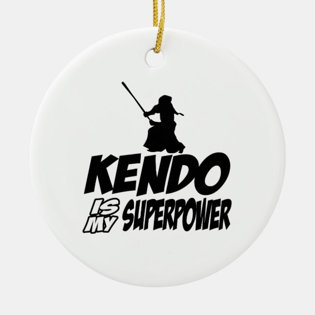 Cool KENDO designs Ceramic Tree Decoration (Front)