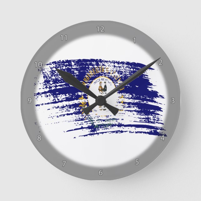 Cool Kentuckee flag design Round Clock (Front)