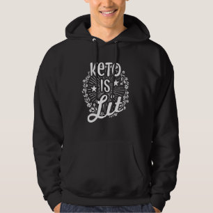 Cool Keto Is Lit Love National Keto Day Christmas Hoodie