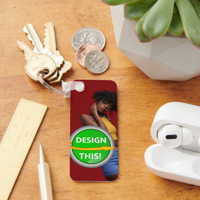 COOL! Keychain - Aluminium Rectangle - Custom (Desk)