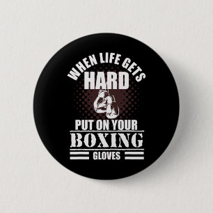 Cool Kickboxing And Boxing Saying  6 Cm Round Badge