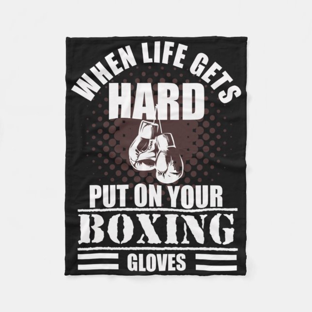 Cool Kickboxing And Boxing Saying  Fleece Blanket (Front)