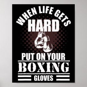 Cool Kickboxing And Boxing Saying  Poster
