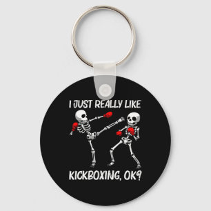 Cool Kickboxing Design For Men Women Kickbox Sport Key Ring