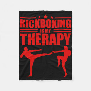 Cool Kickboxing For Men Women Kickboxer Workout Ex Fleece Blanket