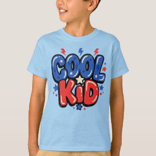 Cool Kid Retro Bubble Typography T-Shirt
