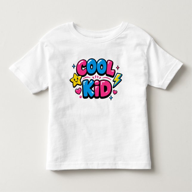 Cool Kid Y2K Toddler Graphic T-Shirt (Front)