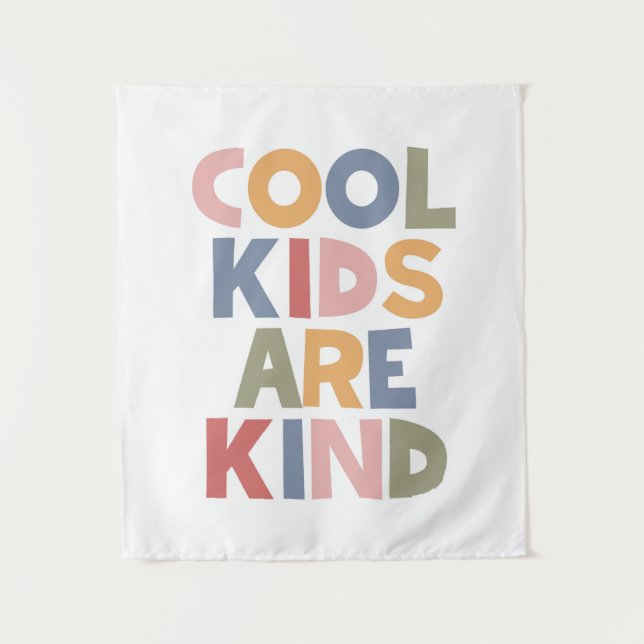 Cool Kids Are Kind Tapestry (Front)