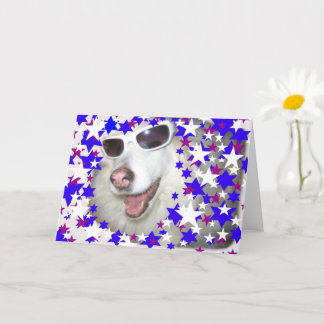Cool Kids Birthday Dog - Purple Stars Card