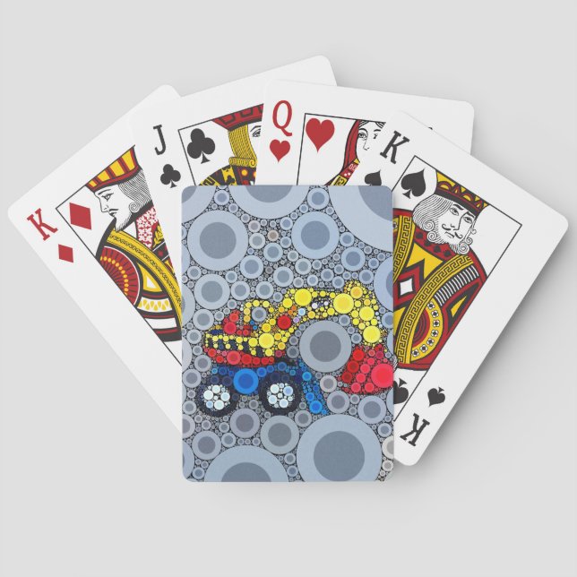Cool Kids Construction Truck Excavator Digger Playing Cards (Back)