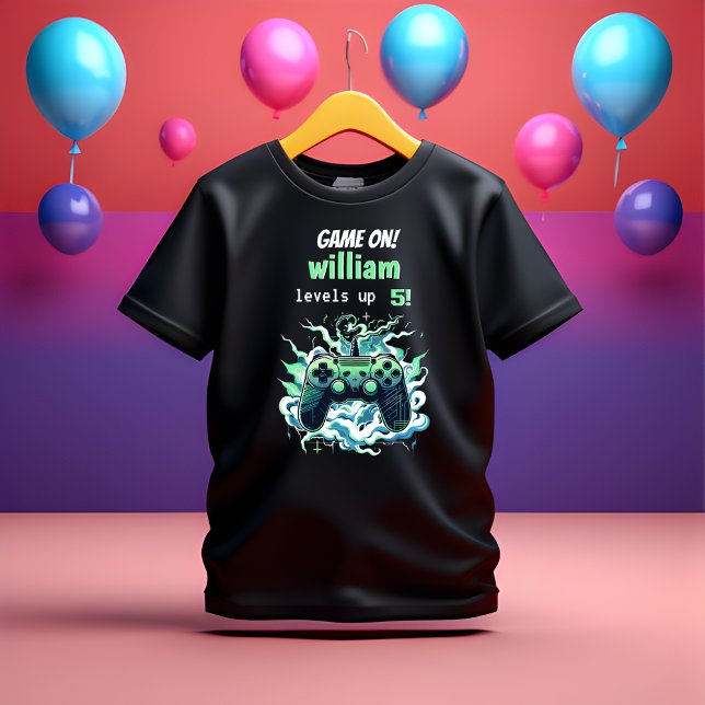 cool kids gaming level up 5th birthday T-Shirt (Creator Uploaded)