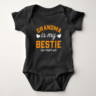 cool kids Grandma bestie word art Baby Bodysuit