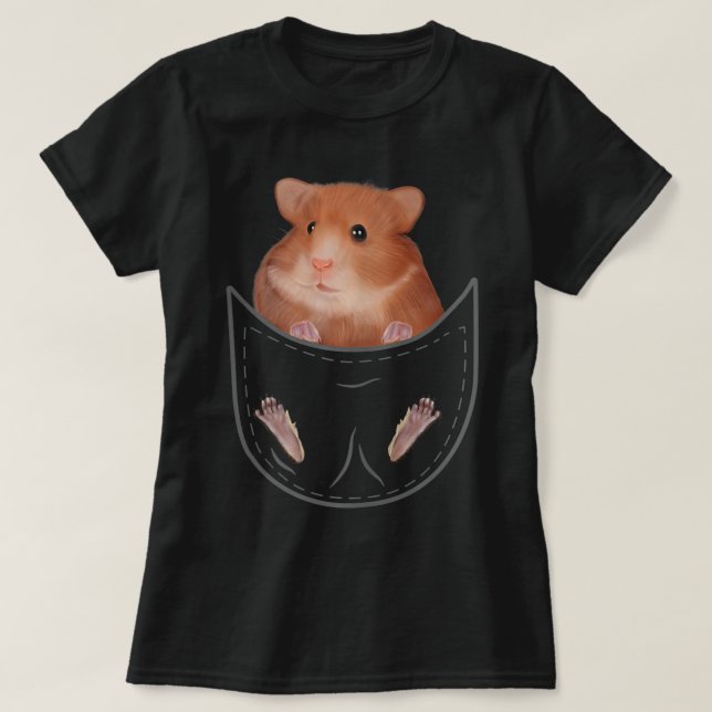 Cool Kids Hamster Clothes Pocket Animal Outfit Gif T-Shirt (Design Front)