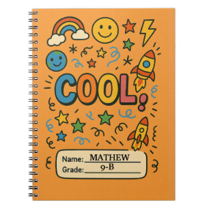 Cool Kids Notebook – Personalized Name & Grade