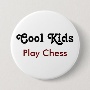 Cool Kids Play Chess 7.5 Cm Round Badge