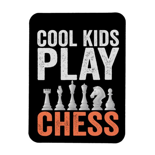 Cool kids Play Chess Funny Chess Board Lovers Gift Magnet (Vertical)