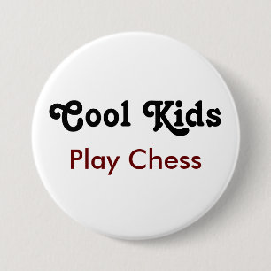 Cool Kids Play Chess – Smart Is Cool 7.5 Cm Round Badge