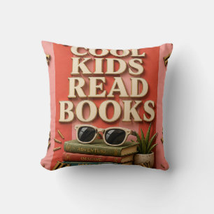 Cool Kids Read Books Reading Motivation Cushion