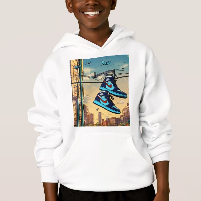 "Cool Kids: Sneakers Hanging Graphic Tee" (Front)
