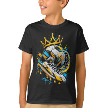 Cool Kids Soccer King Crown Graffiti Splatter Unis