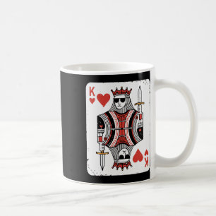 Cool King Of Hearts Valentines Day Playing Card Po Coffee Mug