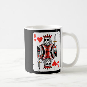 Cool King Of Hearts Valentines Day Playing Card Po Coffee Mug