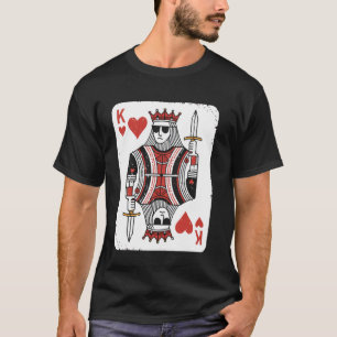 Cool King Of Hearts Valentines Day Playing Card Po T-Shirt