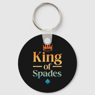 Cool King Of Spades Art For Men Dad Card Game Spad Key Ring