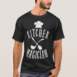 Cool Kitchen Magician Ladle and Spatula Graphic Pr T-Shirt