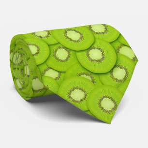 cool kiwi tiled pattern fruit  tie