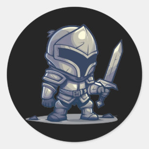 Cool Knight Suit Of Armour Outfit For Mediaeval Bo Classic Round Sticker