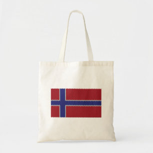 Cool Knitted Norwegian Flag Tote Bag