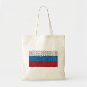 Cool Knitted Russian Flag Tote Bag