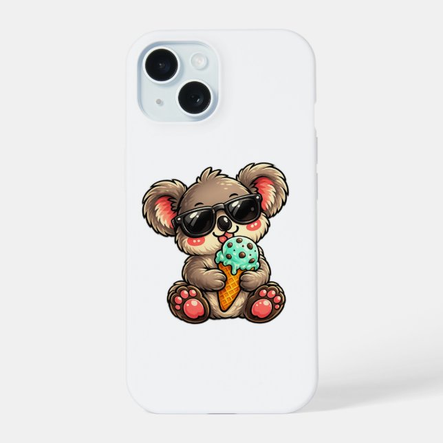 Cool Koala Ice Cream iPhone 15 Case (Back)