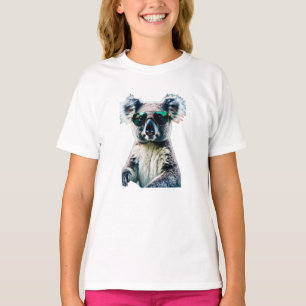 Cool Koala in a Jeep Wearing Ray-Ban Style Sunglas T-Shirt
