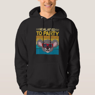 Cool Koala With Glasses Koalified To Party Koala Hoodie