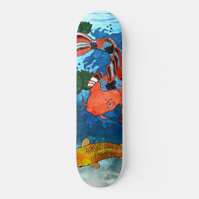 Cool Koi Fish Skateboard - Custom Sizes (Front)