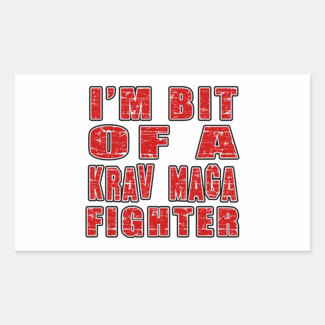 Cool Krav Maga Designs Rectangular Sticker (Front)