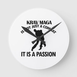 cool KRAV MAGA DESIGNS Round Clock