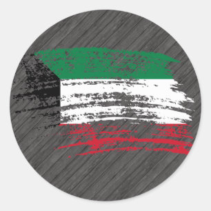 Cool Kuwaiti flag design Classic Round Sticker