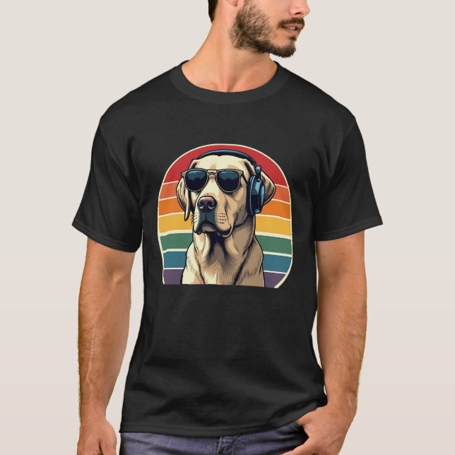 Cool Labrador DJ – Music Lover’s T-Shirt (Front)