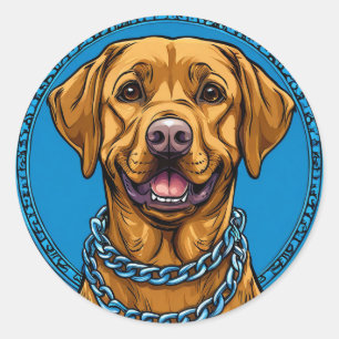 Cool labrador Dog Classic Round Sticker