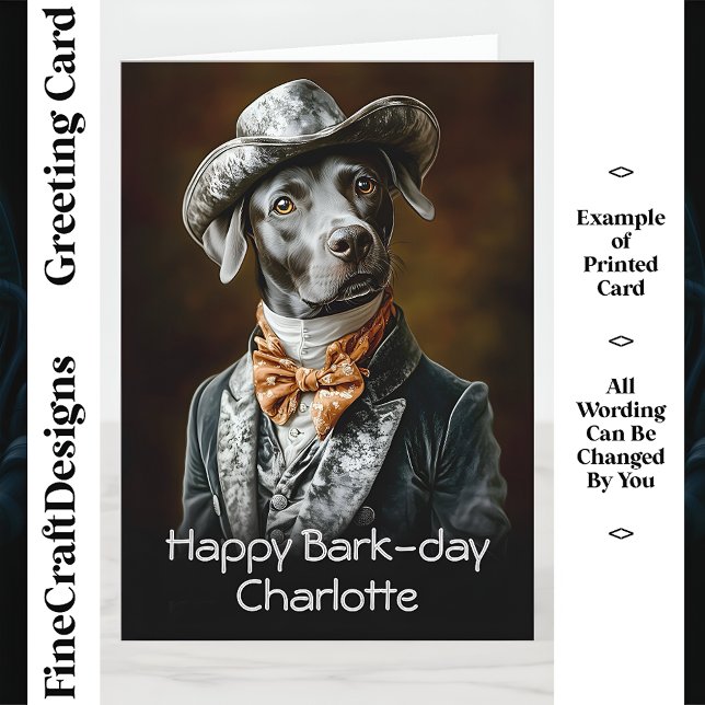 Cool Labrador Dog In Clothes & Hat CF4 Birthday  Card (Creator Uploaded)