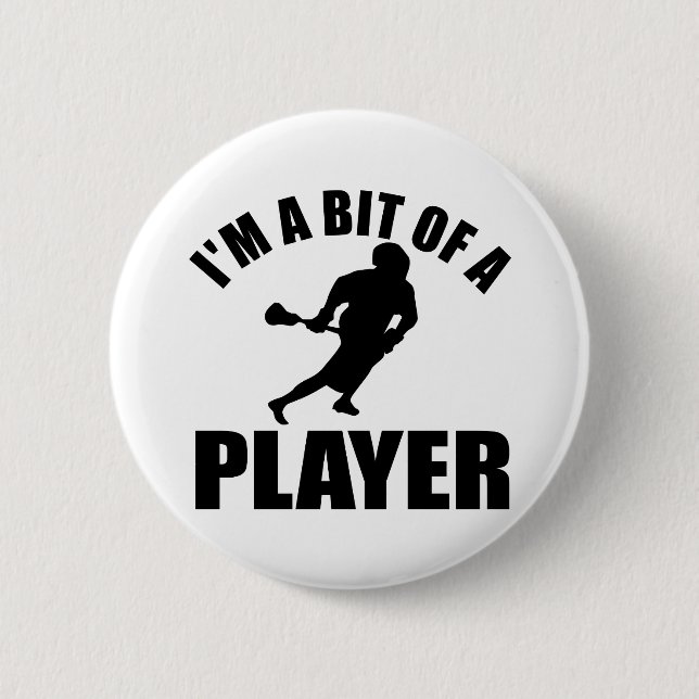Cool Lacrosse design 6 Cm Round Badge (Front)