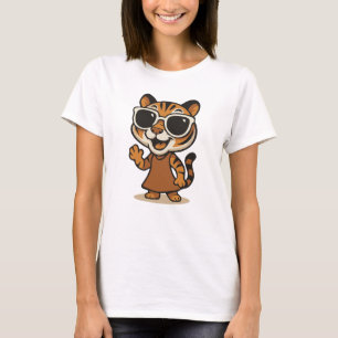 Cool Lady Tiger with Shades T-Shirt